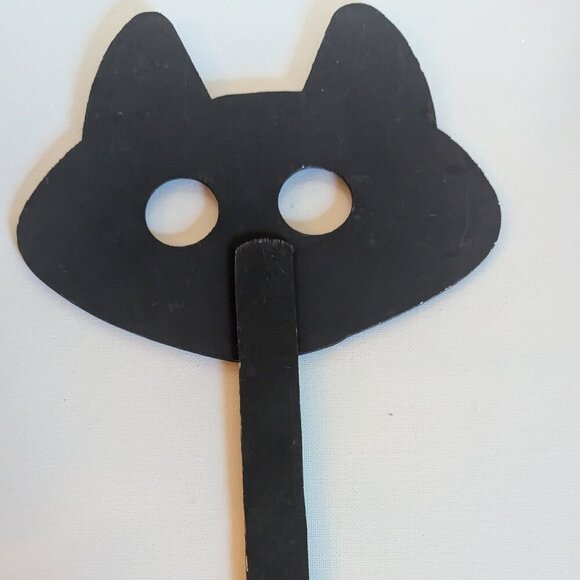 OOAK Sugar Skull Cat Halloween Wood Mask Muertos Artist Masquerade Costume DDLM - Picture 11 of 13